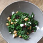 Kale Salad with Cranberries Pecans and Beans 65852