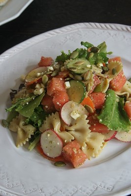 Watermelon Feta Pasta Salad