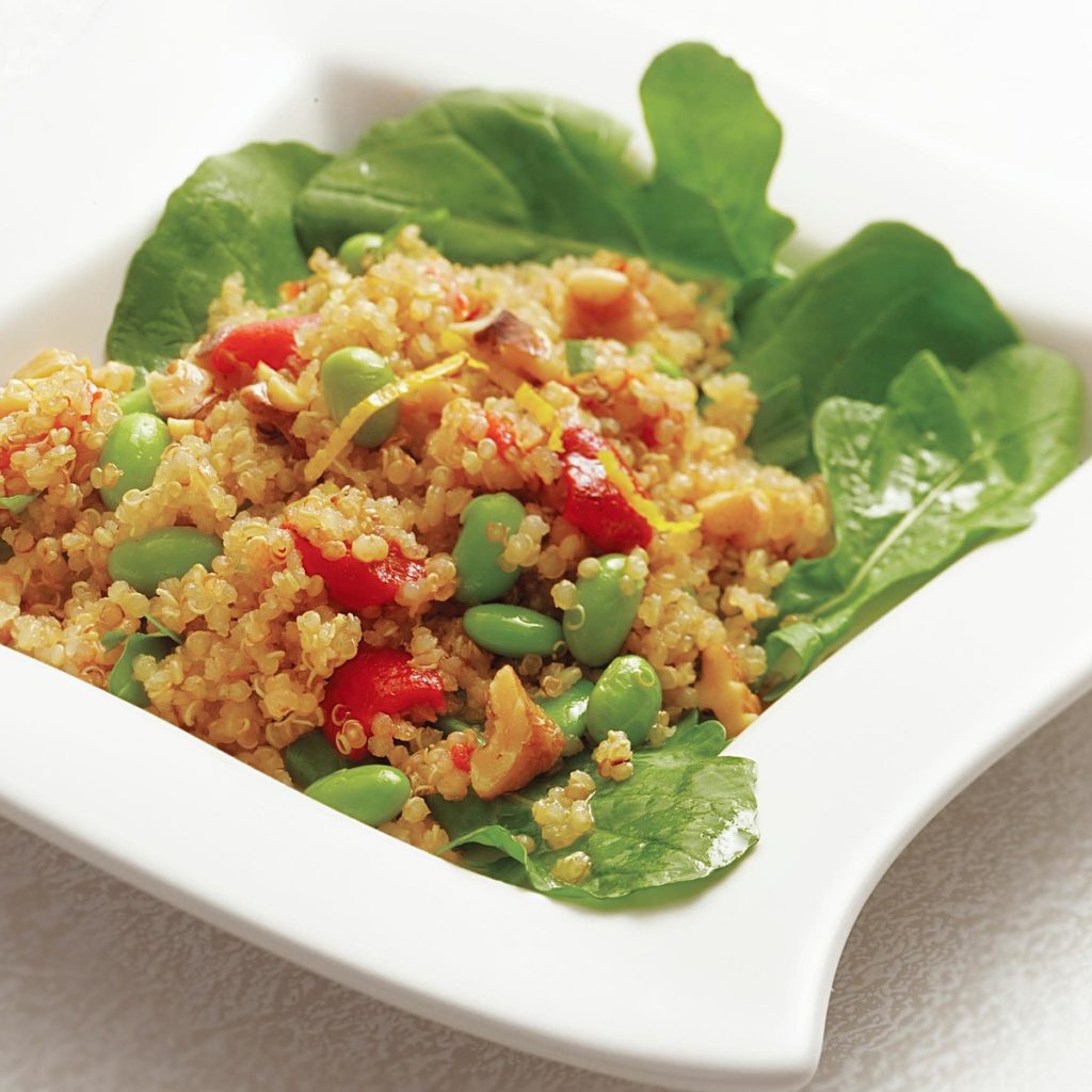 Warm Quinoa Salad with Edamame & Tarragon