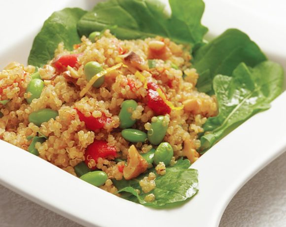 Warm Quinoa Salad with Edamame & Tarragon