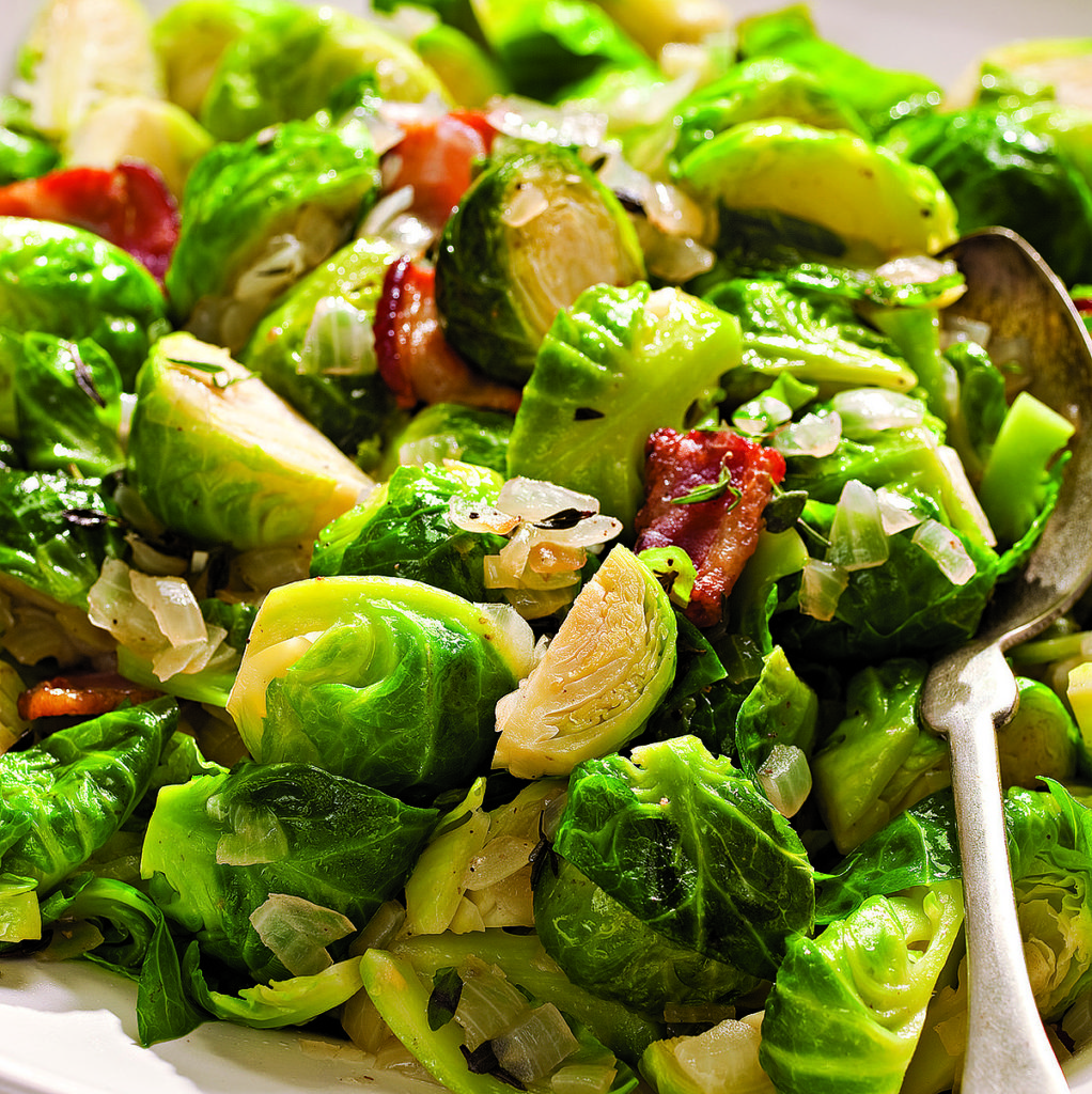 brussels sprouts with bacon and onions