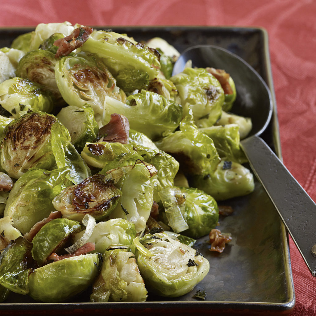 Roasted Brussels Sprouts with Pancetta & Sage