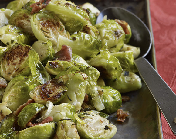 Roasted Brussels Sprouts with Pancetta & Sage