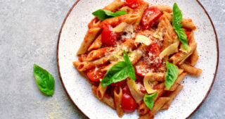 penne with fresh tomatoes whie beans basil