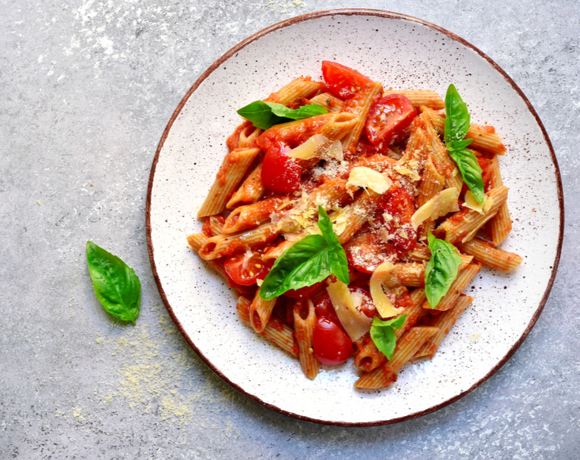 penne with fresh tomatoes whie beans basil