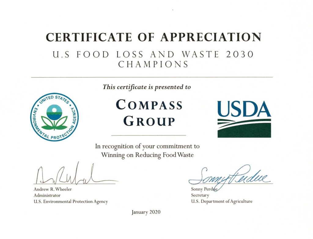 food loss and waste award USDA