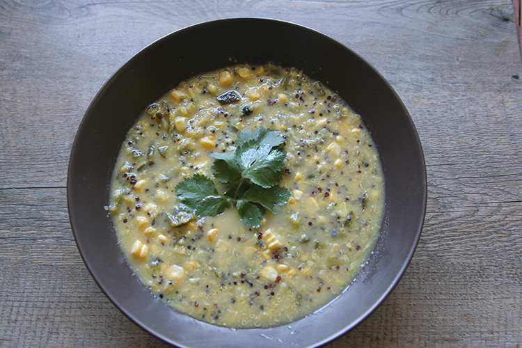 Corn and quinoa chowder