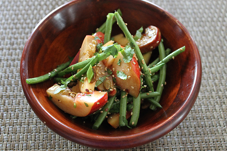 Nectarine and Green Bean Thai Salad