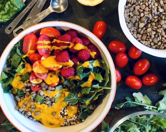 lentil sorghum power bowl