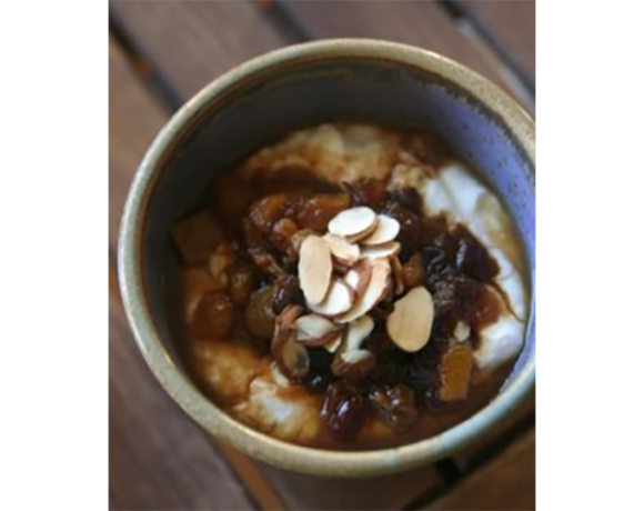 Darjeeling Fruit Compote with Yogurt and Almonds