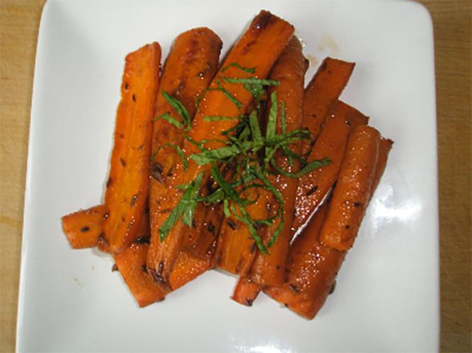 Roasted Carrots with Cumin and Cilantro