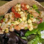 Shrimp and Corn Salad Stuffed PIta