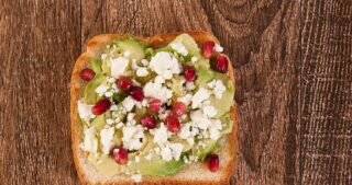 Avocado, Feta and Pomegranate Toast