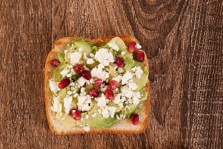 Avocado, Feta and Pomegranate Toast