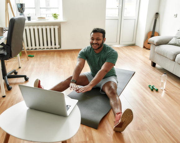 Man stretching