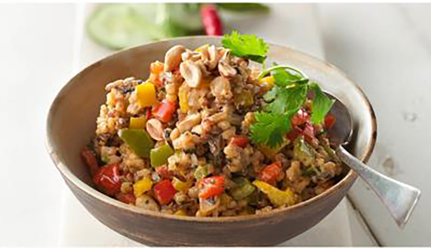 Thai Sorghum Pilaf with Peanuts