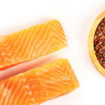 Flax Seed Crusted Salmon with Fennel and Onion