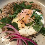 Sticky Brown Rice with Fried Egg