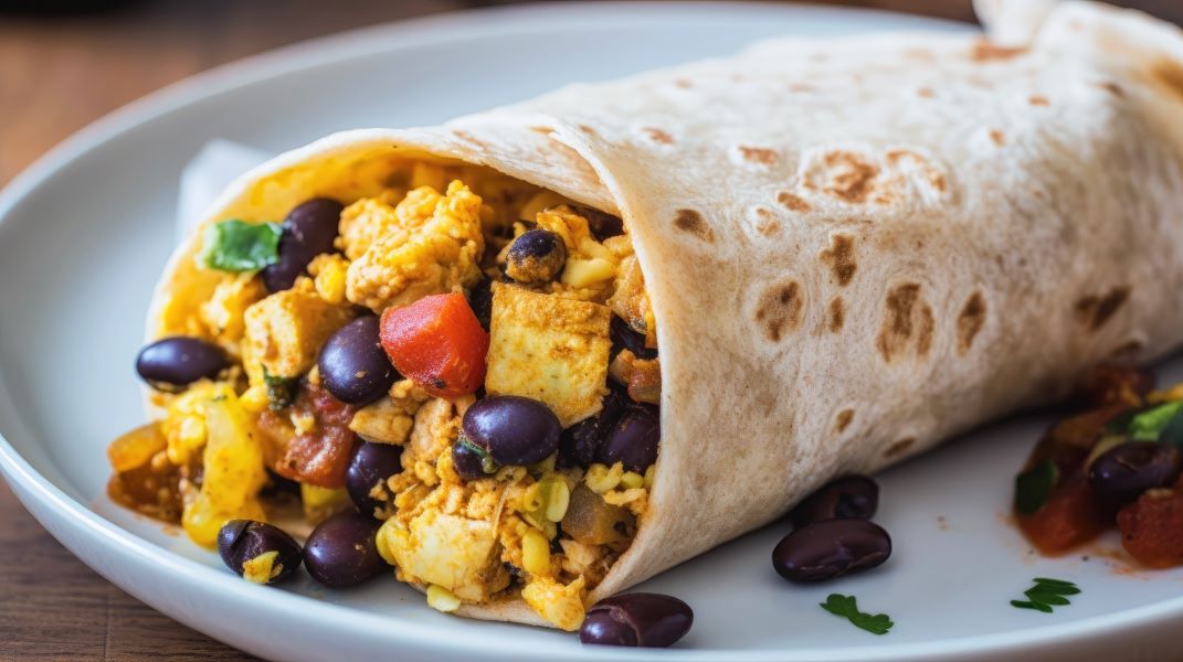 Black Bean and Tofu Burrito we eat. live. do. well