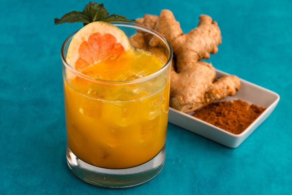 Citrus Ginger Turmeric Mocktail we eat. live. do. well